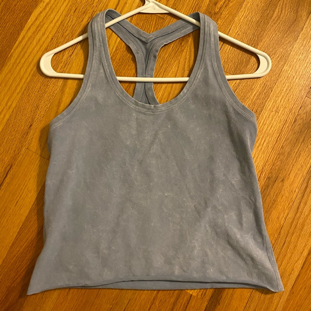 Blue Lululemon Cropped Tank top